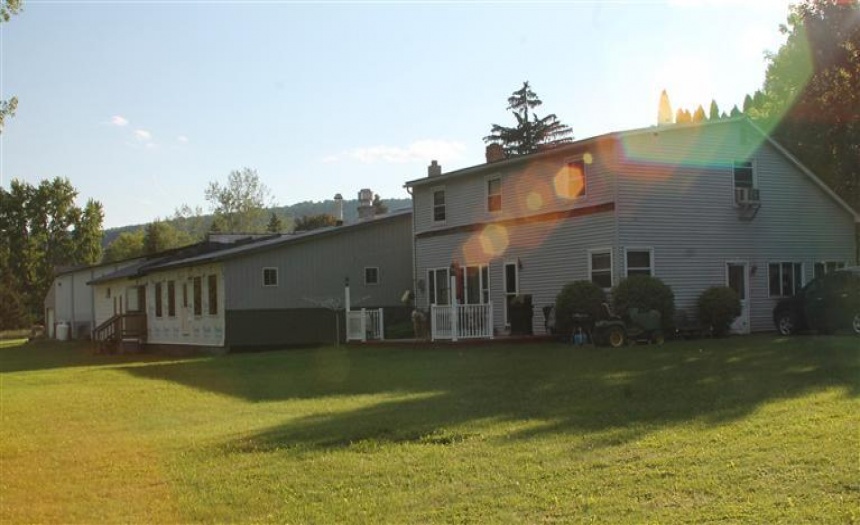 Rear of property, showing the house