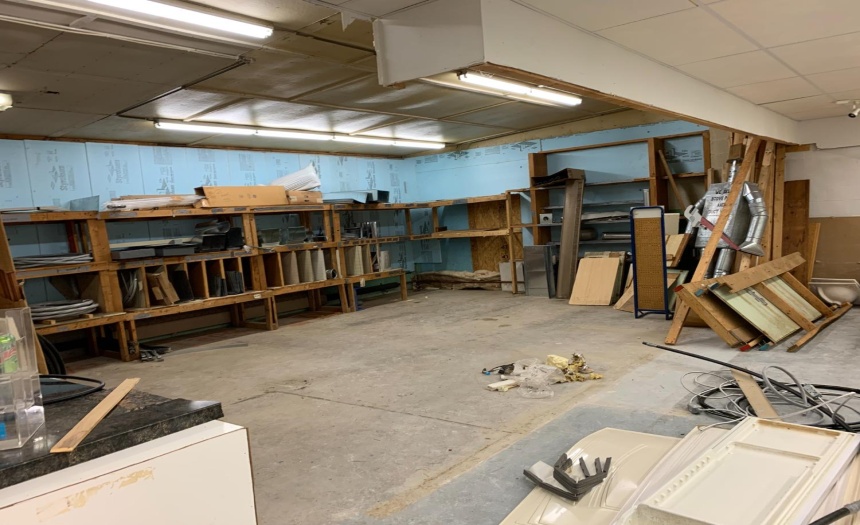 Additional building space is about 4000 sq ft