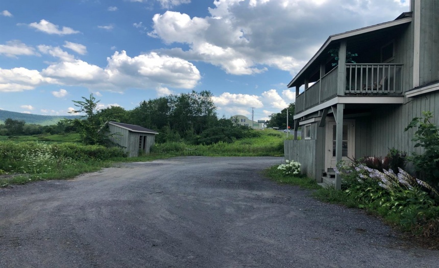 Cedarwood rear driveway and parking area.