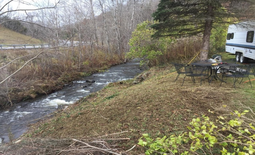 Beautiful babbling stream sits below home, fantastic relaxing sounds.