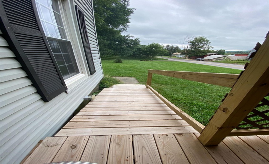 Handicap ramp off front porch.