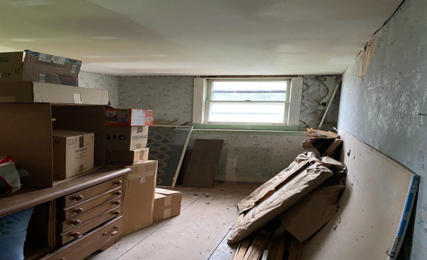 unfinished upstairs.