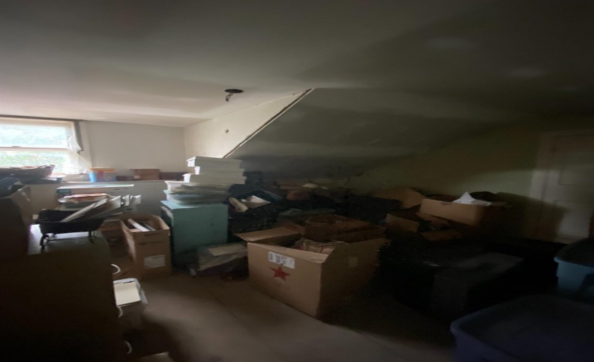 unfinished upstairs.