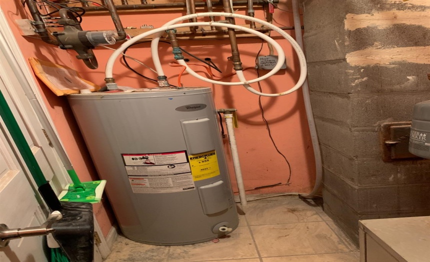 utility room electric hot water
