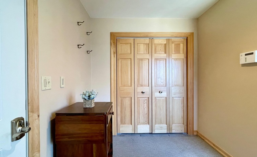 Enter the mudroom from the attached 3-bay garage