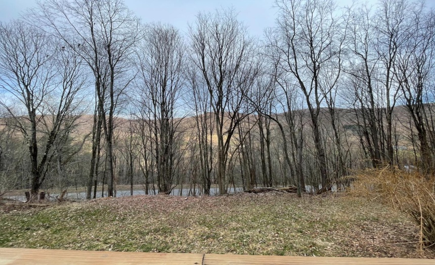 Dunk Hill Rd. & mountain & valley views visible from side deck