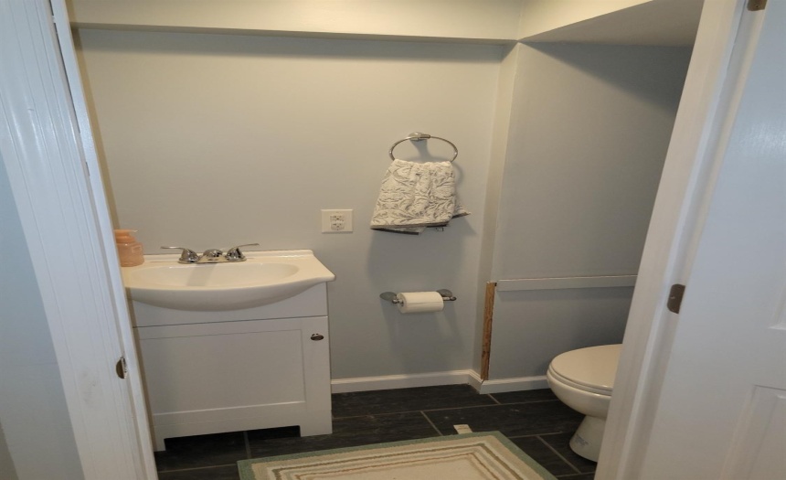 Basement half bath