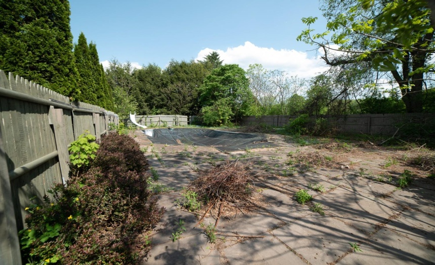 Yes... undoubtedly the pool area needs work but the outcome will be amazing.  Pool area is expansive and totally fenced and private.  An AWESOME STAYCATION LOCATION