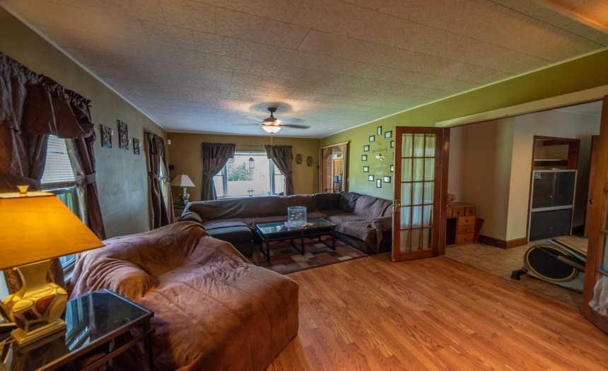 Looking from the fireplace over the full scope of the formal living room
