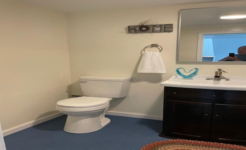 Bath room in lower level, completely updated