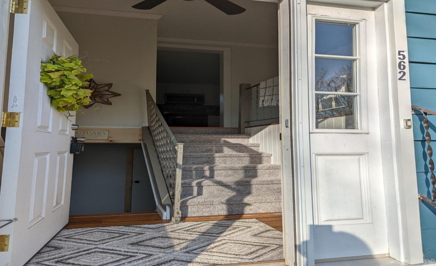 Attractive front entrance of this home