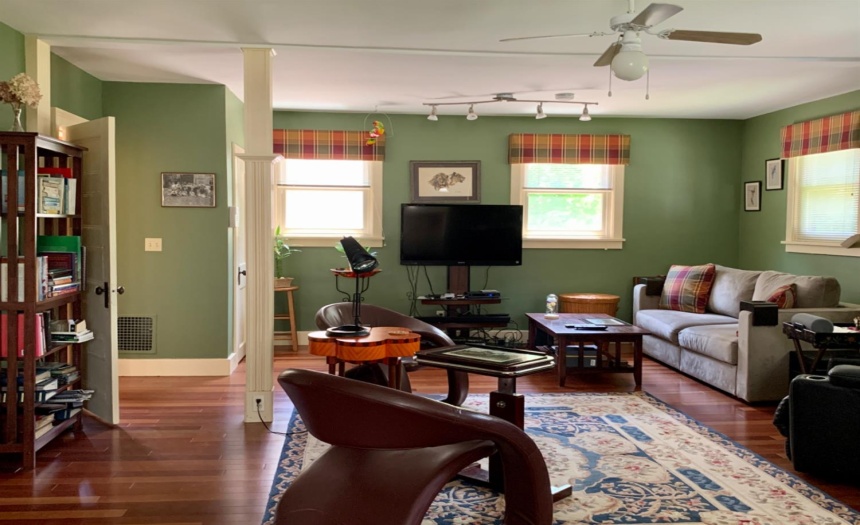 Family room open to the kitchen