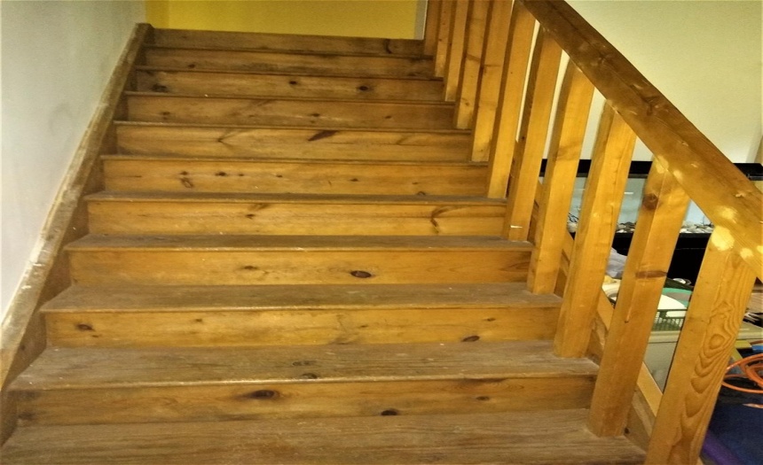 #1 staircase leading to 2nd floor