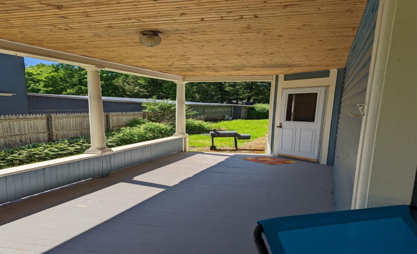 Side area of wrap porch