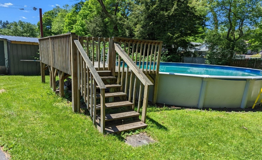 Above ground pool-great place to enjoy the coming summer weather