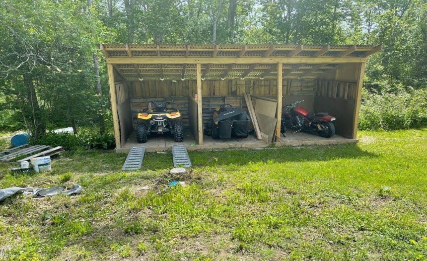 Equipment shed near the vegetable garden